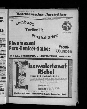 Jahrgang 1926, Hamburg, den 17. Januar 1926, Nummer 3