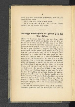 Vorläufige Bedenklichkeiten und Zweifel gegen das Neue System.