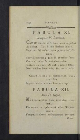 Fabula XI. - XIX.