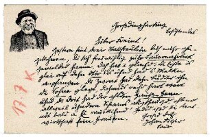 Filser-Postkarten: "Liber Freint!" (mit Zensurvermerk 17.07.1917)