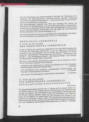 Erweiterte Oberschule 9. und 10. Klasse der erweiterten Oberschule