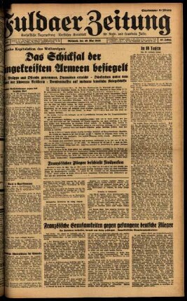 Ausgabe vom Mittwoch, den 29. Mai 1940.