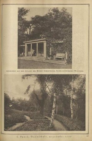 Ansichten aus der Anlage des Herrn Sobernheim, Schwanenwerder (Wannsee)