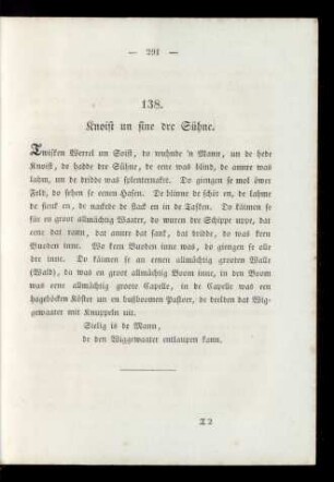 138. Knoist un sine dre Sühne.