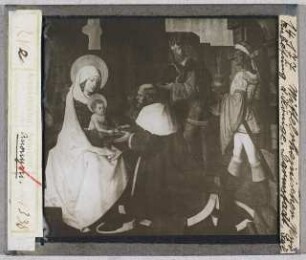 Darmstadt, Museum: Mittelrheinischer Meister, Anbetung der Könige (Stoedtner-Nr. 14177)