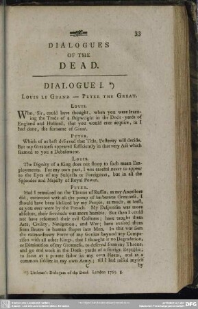 Dialogues Of The Dead