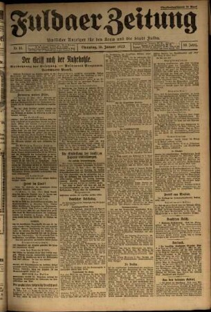 Ausgabe vom Dienstag, den 16. Januar 1923.
