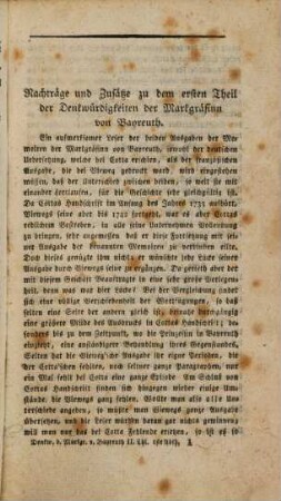 Denkwürdigkeiten aus dem Leben der Königl. Preußischen Prinzessinn Friederike Sophie Wilhelmine (Schwester Friedrichs des Großen), Markgräfinn von Bayreuth : vom Jahr 1709 bis 1733, 2