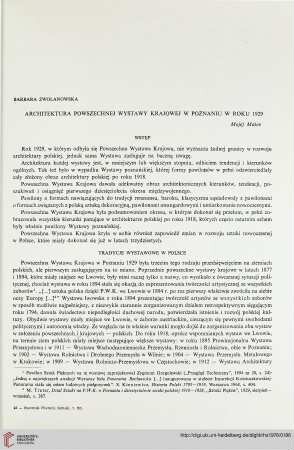 11: Architektura Powszechnej Wystawy Krajowej w Poznaniu w roku 1929