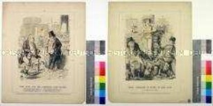 Karikaturen aus dem "Punch" auf die Folgen der Abschaffung der Getreidegesetze 1846 in Großbritannien und auf Finanzspekulationen (in englischer Sprache) - Blatt 121-122