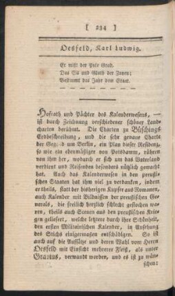 Oesfeld, Karl Ludwig