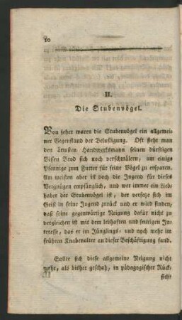 II. Die Stubenvögel