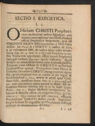 Sectio I. Exegetica.