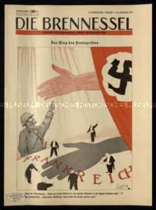 NS-Wochenzeitschrift Die Brennessel, 5. Jahrgang 1935 Nr. 1