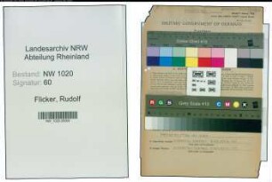 Entnazifizierung Rudolf Flicker , geb. 13.12.1914 (Repetitor)