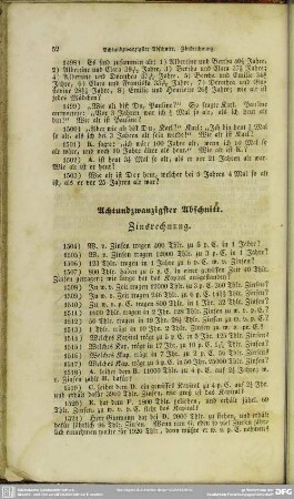 Achtundzwanzigster Abschnitt. Zinsrechnung