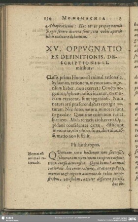 XV. Oppugnatio Ex Definitionis, Descriptionis Limitibus