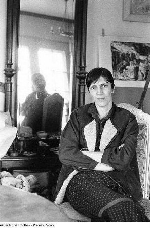 Die Malerin und Grafikerin Sibylle Leifer in ihrem Atelier in Dresden