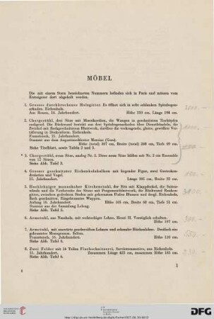 Möbel (Nr. 1-186)