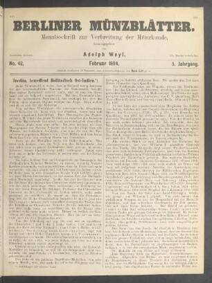 No. 42. Februar 1884