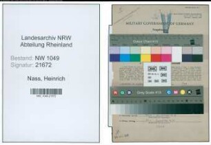 Entnazifizierung Heinrich Nass , geb. 30.04.1891 (Lokfuehrer)