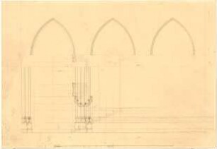 Gärtner, Friedrich von; München; Wittelsbacherpalast - Pfeiler (Werkplan)