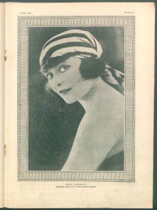 Mary Thurman. - Aplaudida actriz de la cinematografía yanqui.