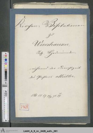 Wiershausen (und Lippoldshausen): Visitationsakten