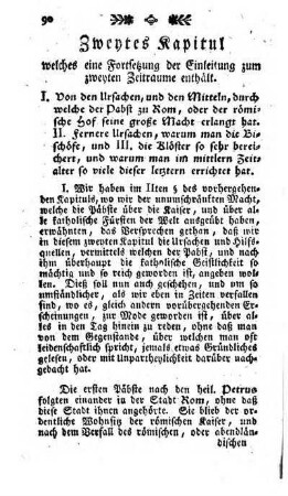 Zweytes Kapitul welches eine Fortsetzung der Einleitung zum zweyten Zeitraume enthaelt