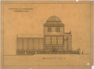 Billing, Hermann; Mannheim (Baden-Württemberg); Kunsthalle - Seitenfassade