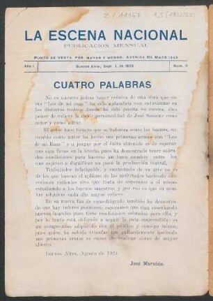 Cuatro palabras