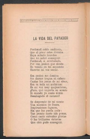 La vida del Payador