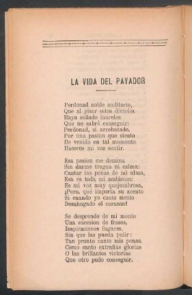 La vida del Payador