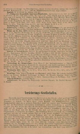 Versicherungs-Gesellschaften