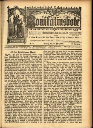 Ausgabe vom Sonntag, den 25. März 1900.