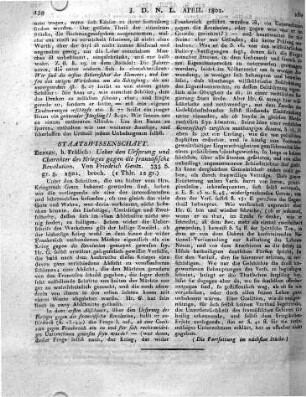 Berlin b. Frölich: Ueber den Ursprung und Charakter des Krieges gegen die französische Revolution. Von Friedrich Gentz. 333. S. gr. 8. 1801.