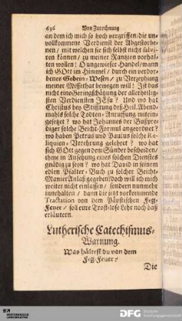 Romanisches Fegfeuer/ Lutherisch außgefegt.