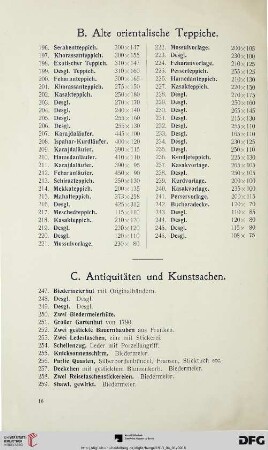 Antiquitäten und Kunstsachen (Nr. 247-524)