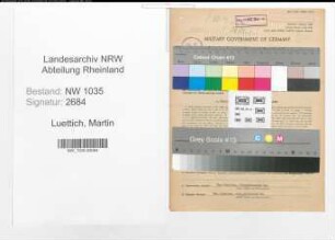 Entnazifizierung Martin Luettich , geb. 23.09.1914 (Lagerinspektor)