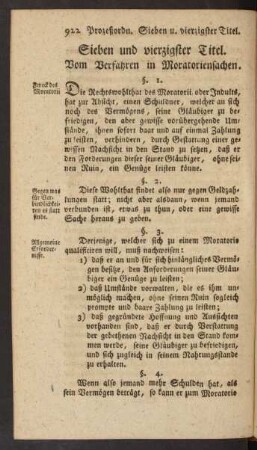 Sieben und vierzigster Titel