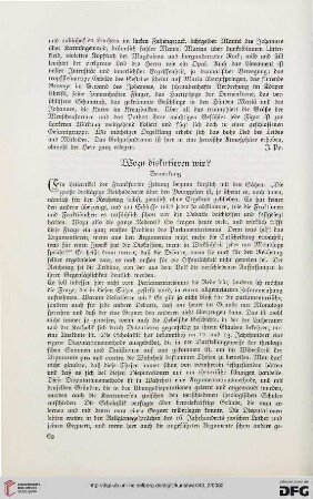 Wozu diskutieren wir?: Bemerkung