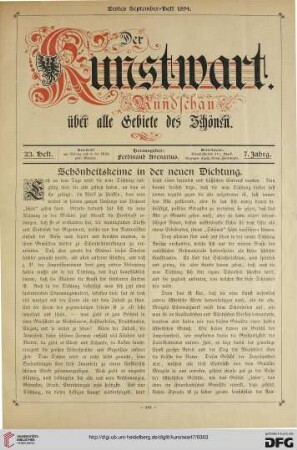 Schönheitskeime in der neuen Dichtung