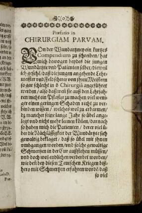 Præfatio in Chirurgiam Parvam.
