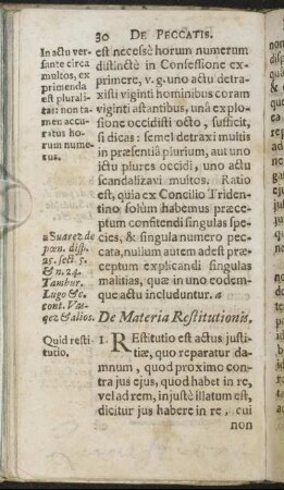 De Materia Restitutionis.