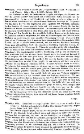 331, Zurbonsen. Das zweite Gesicht (die "Vorgeschichten") nach Wirklichkeit und Wesen. 1907