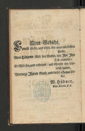 Sinn-Gedicht.
