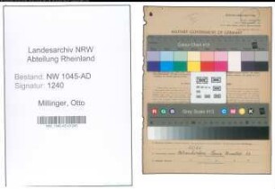 Entnazifizierung Otto Millinger , geb. 07.01.1903 (Haendler)