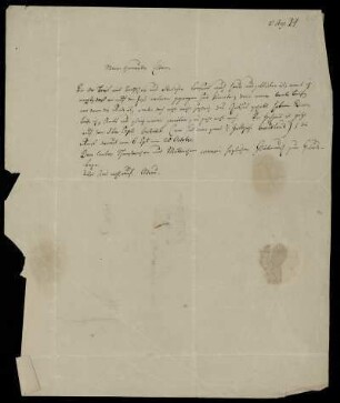 Nr. 60: Brief von Karl Otfried Müller an seine Eltern, Göttingen, 13.8.1824