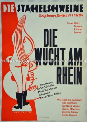 Plakat des Berliner Literarischen Kabaretts "Die Stachelschweine"