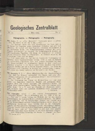 1. März 1909. No. 5.